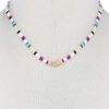 Hamsa Hand Color-Block Charm Necklace