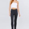 Ponte Pants with Elastic Waist – Charcoal Grey