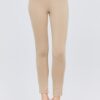 Ponte Pants with Elastic Waist – Deep Khaki