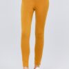 Ponte Pants with Elastic Waist – Deep Mustard