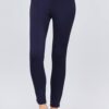 Ponte Pants with Elastic Waistband – Navy