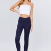 Ponte Pants with Elastic Waistband – Navy