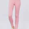 Ponte Pants with Elastic Waist – Pink