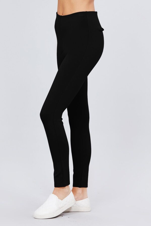 Ponte Pants with Elastic Waistband – Black