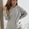 Uneven Hem ‘Venice’ Pullover Hoodie – Royal Blue