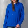 Venice Graphic Pullover Hoodie with Uneven Hem – Royal Blue