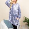Oversize Tie-Dye French Terry Pullover – Blue/Grey