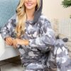 Army Camo French Terry Hoodie – Relaxed Fit, Grey