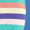Striped Knit Sweater Dress in Coral Combo