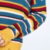 Variegated Striped V-Neck Knit Sweater – Multi/Mustard