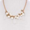 Black & Gold Tassel Ball Statement Necklace