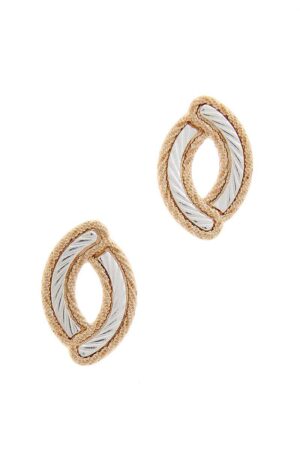 Oval Metal Post Earrings – Gold or Silver