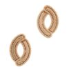 Oval Metal Post Earrings – Gold or Silver