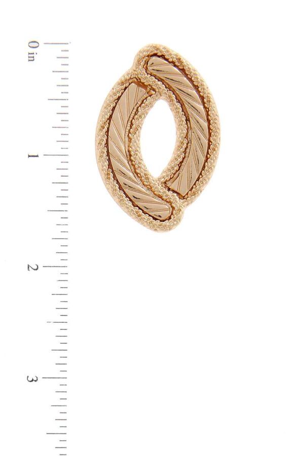 Oval Metal Post Earrings – Gold or Silver