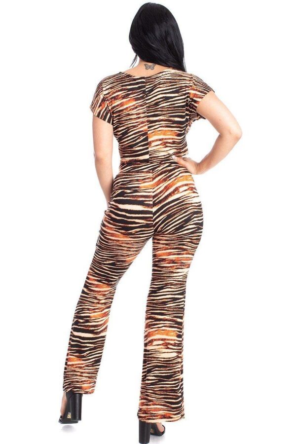 Zebra-Print Crop Top & Wide-Leg Palazzo Set