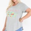 USA Tour Graphic Round-Hem Tee – Plus Size Heather Grey