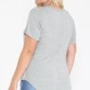 USA Tour Graphic Round-Hem Tee – Plus Size Heather Grey