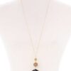Marbled Natural Stone Pendant Long Necklace