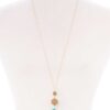 Marbled Natural Stone Pendant Long Necklace