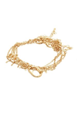 5-Layer Metal Multi Bracelet in Gold Finish