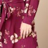 Plus Size Floral Woven Button-Down Shirt Dress