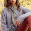 Multicolor Knit Sweater with Layered Hem – Moonlight