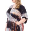 Tie Dye Wrap Romper – Plus Size, Black/Rust
