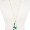 Tie-Dye Fabric Tassel Necklace – Pink/Blue/Green