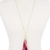 Tie-Dye Fabric Tassel Necklace – Pink/Blue/Green