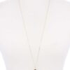 Acetate Oval Pendant Necklace with Metal Edge