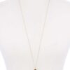 Acetate Oval Pendant Necklace with Metal Edge