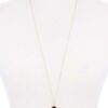 Acetate Oval Pendant Necklace with Metal Edge