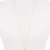 Acetate Oval Pendant Necklace with Metal Edge