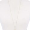 Acetate Oval Pendant Necklace with Metal Edge