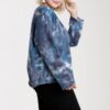 Plus Size French Terry Tie-Dye Raglan Top – Raw Hem