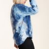 Plus Size Tie-Dye Raglan Button-Front Top – Denim