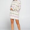 Brushed Terry Print Sweater Dress – Soft Knit