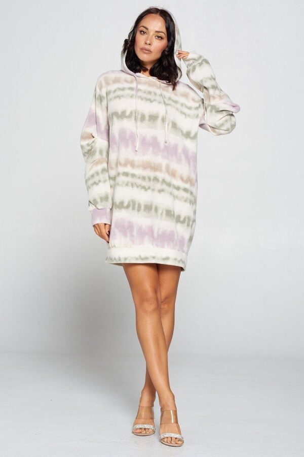 Brushed Terry Print Sweater Dress – Soft Knit