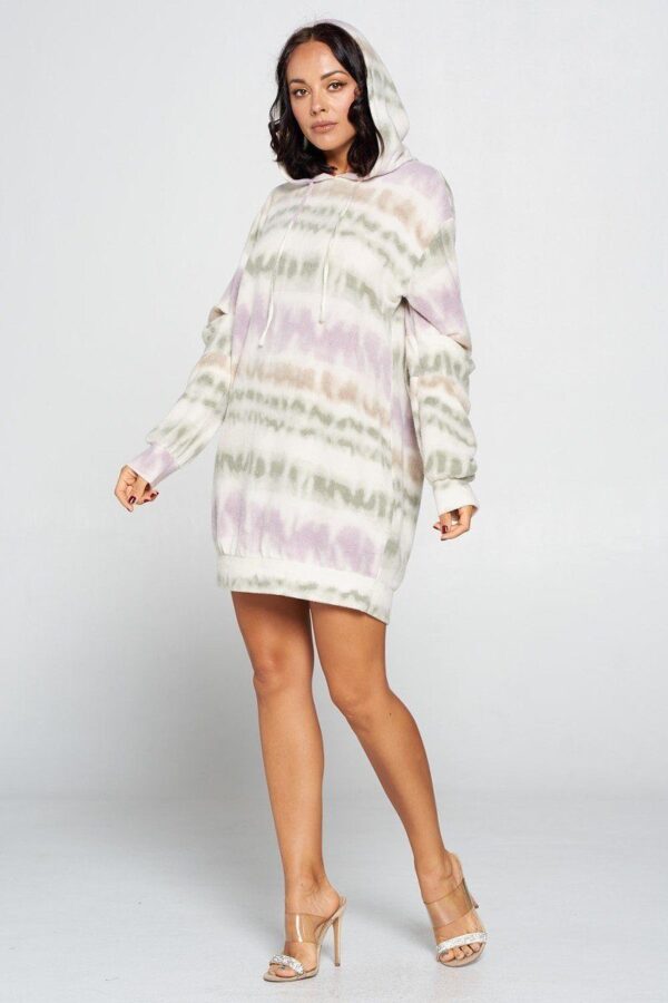 Brushed Terry Print Sweater Dress – Soft Knit