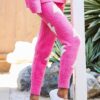 High-Waist Thunder Pants – Pink