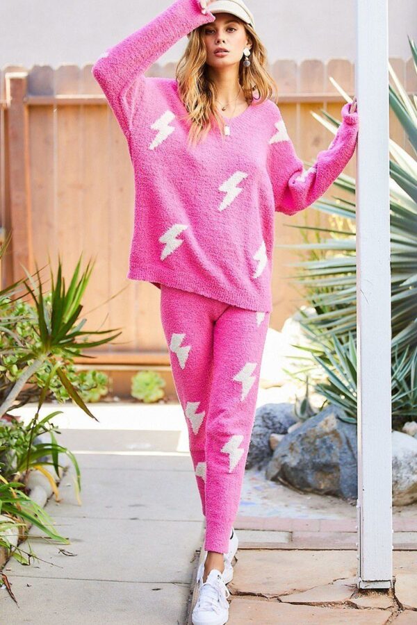 High-Waist Thunder Pants – Pink