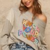 French Terry Graphic Sweatshirt – ‘Know Your Power’ Heather Grey