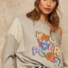 French Terry Graphic Sweatshirt – ‘Know Your Power’ Heather Grey