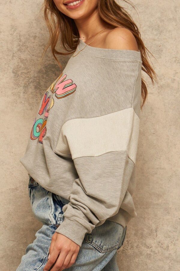 French Terry Graphic Sweatshirt – ‘Know Your Power’ Heather Grey