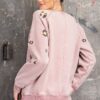Leopard Print Washed Terry Sweatshirt – Vintage Rose