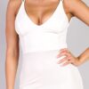 Velvet Crossover Strap Mini Dress – Ivory