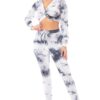Tie-Dye Ribbed Sweater Set – Twist-Front Crop