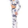 Tie-Dye Ribbed Sweater Set – Twist-Front Crop