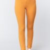 Ponte Long Pants with Waistband – Deep Mustard