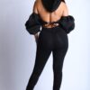 Puff Sleeve Hoodie Set – Black (Made in U.S.A.)